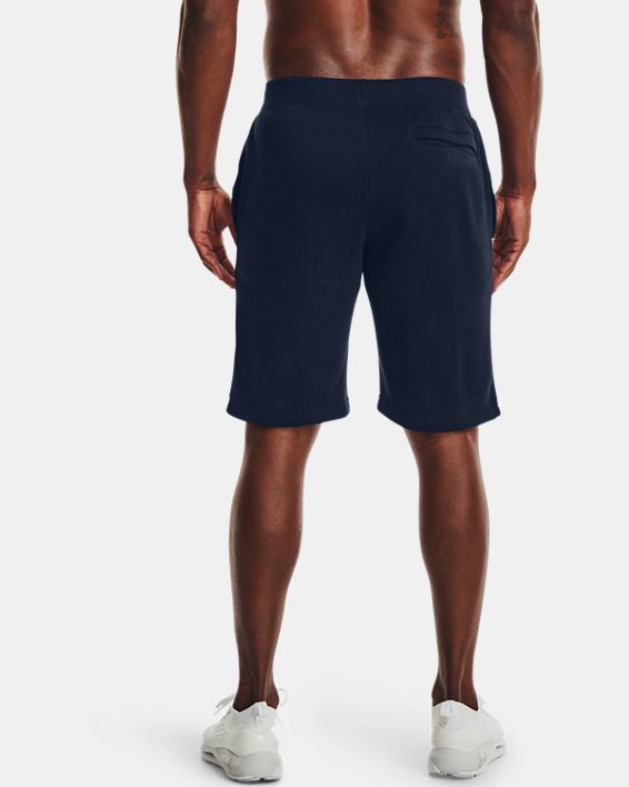 Herren UA Rival Fleece Shorts, Navy, pdpMainDesktop image number 1